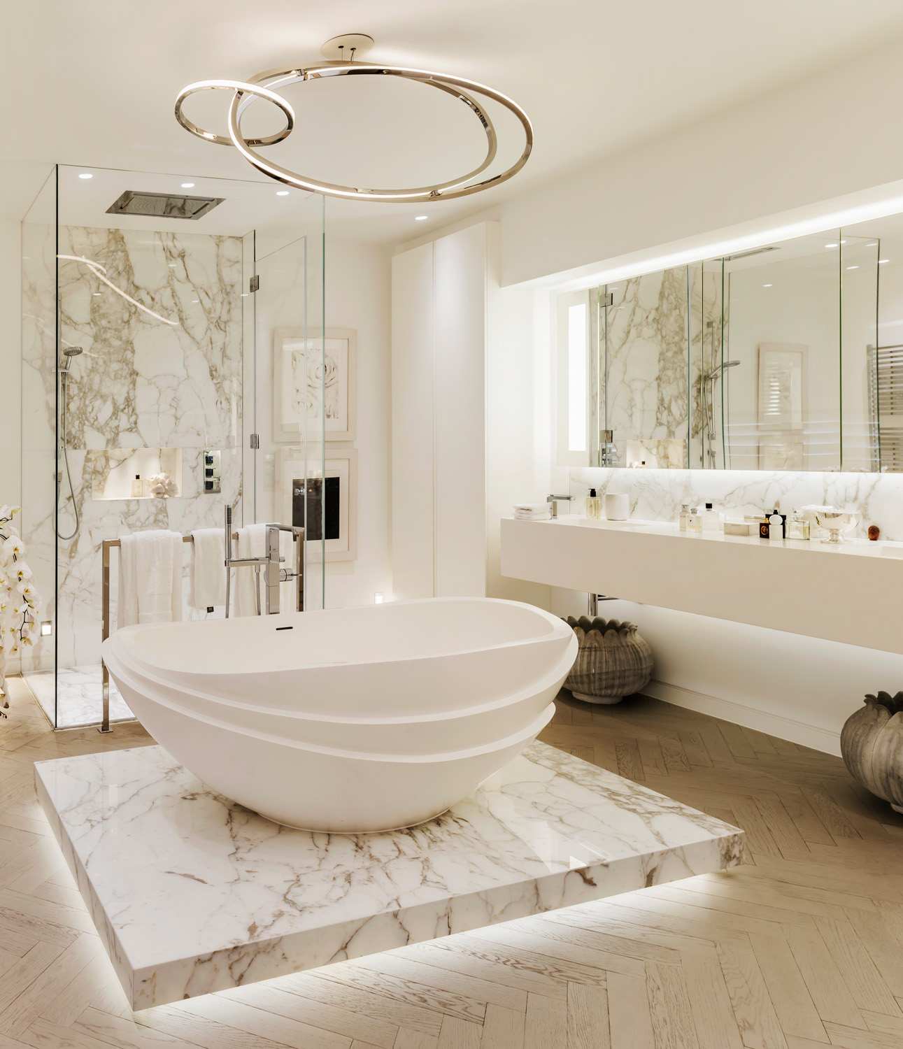 Bathroom by Kelly Hoppen - luxury and minimalist interior design studio in London