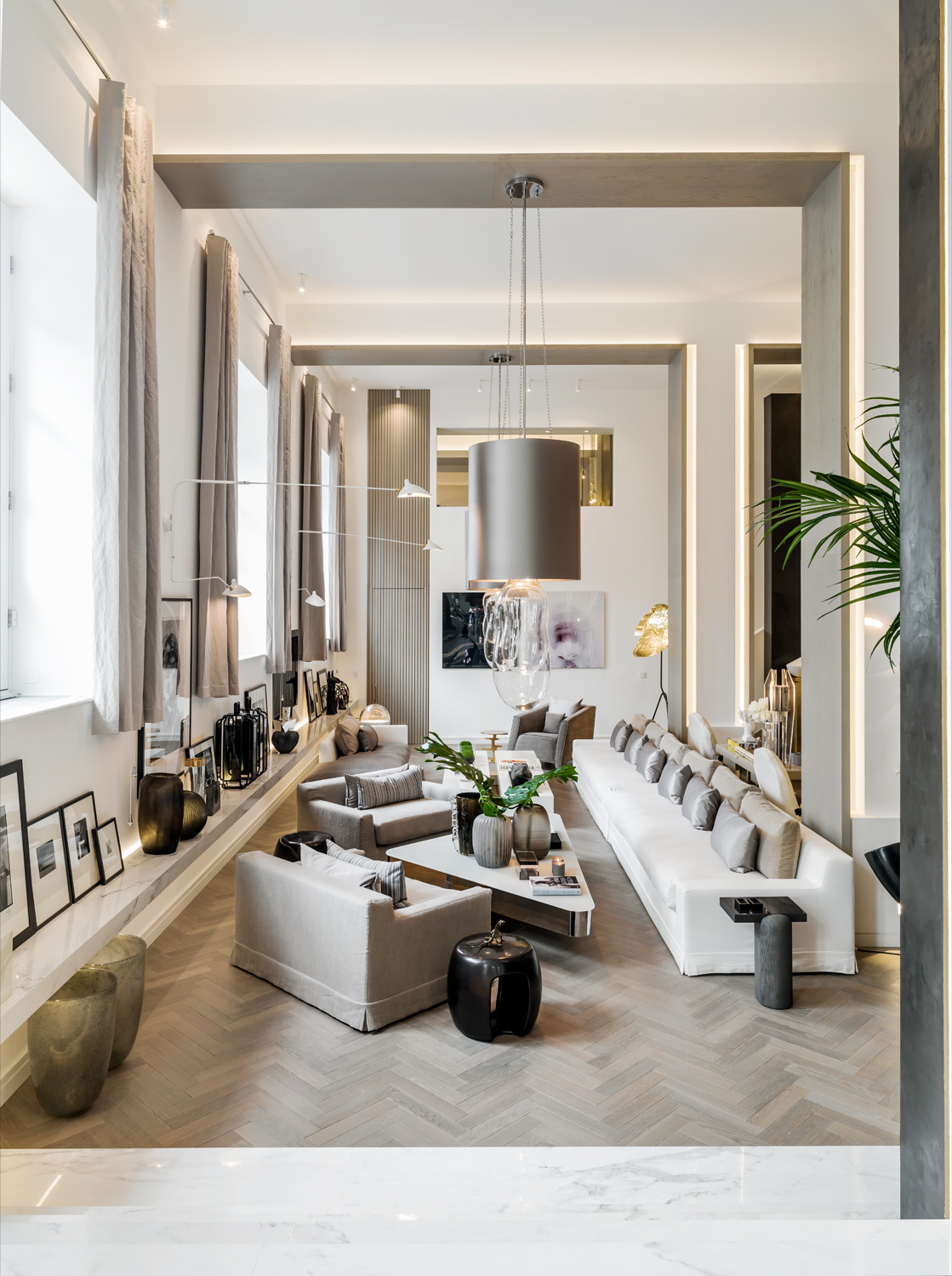 Living interior by Kelly Hoppen - luxury and minimalist interior design studio in London