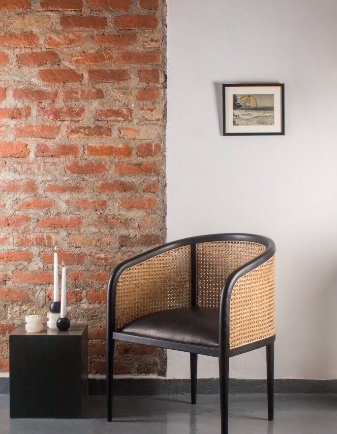 Wicker chair by Kam Ce Kam - artisinal furniture maker in London