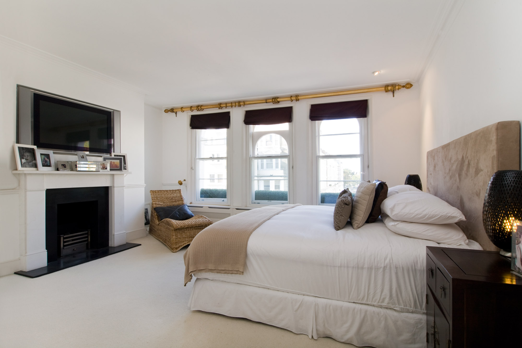 Master bedroom in Kensignton Park Road, Notting Hill