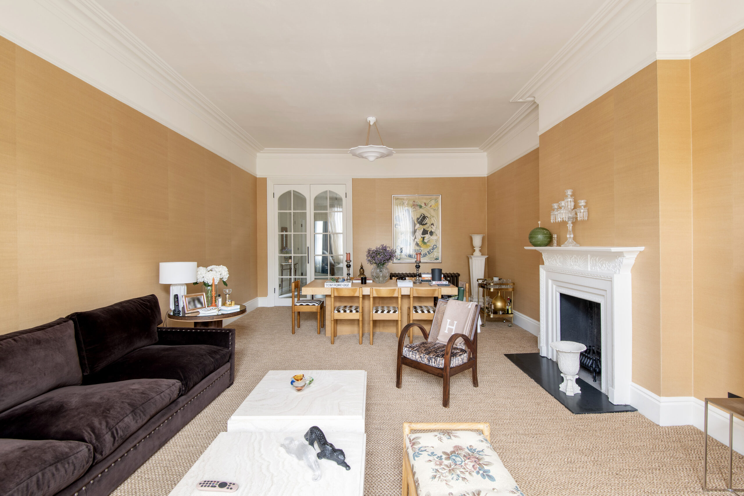 Elegant living room of a luxury Maida Vale apartment