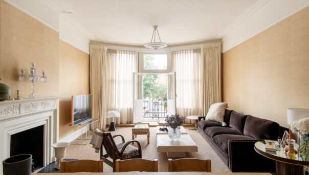 Luxury living room of an apartment for sale in Maida Vale