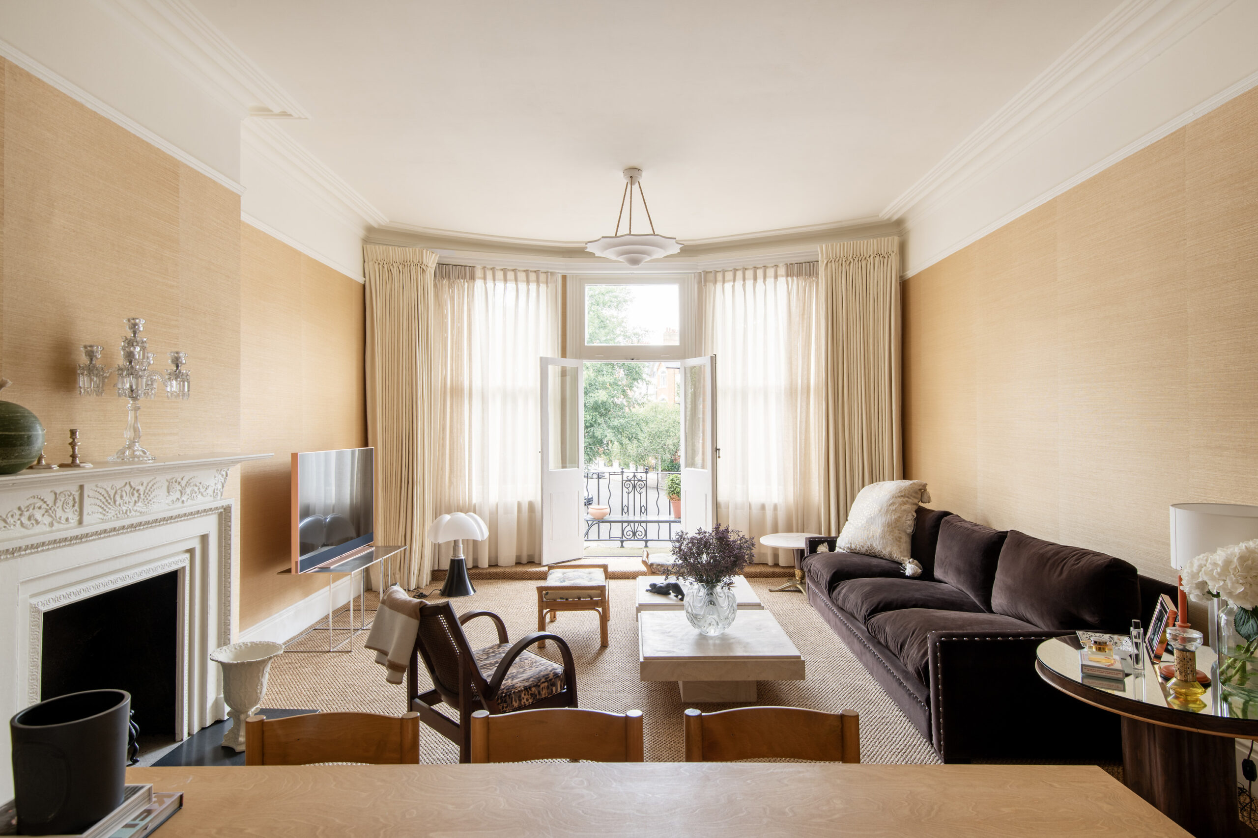 Luxury living room of an apartment for sale in Maida Vale