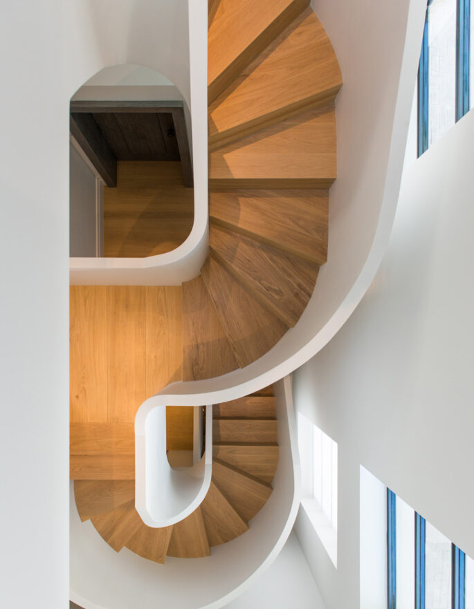 Staircase at Bedford Gardens by Nash Baker - contemporary architecture design studio in London