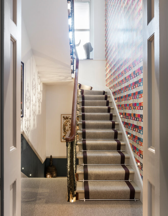 Staircase at Gloucester Place by House to Hold modern interior and architecture studio in London