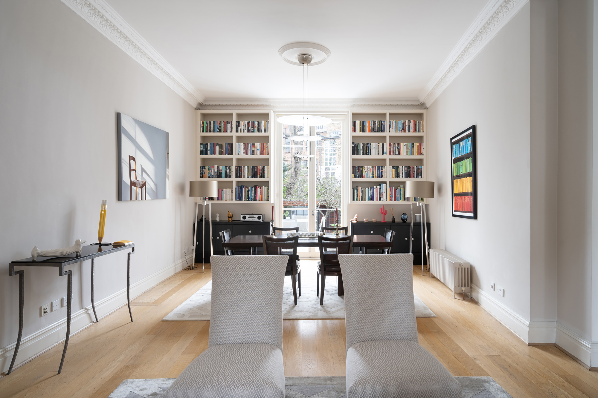 Design-led luxury interior of a three-bedroom maisonette in Notting Hill