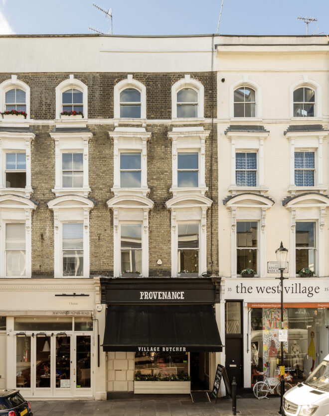 Traditional exterior of a luxury three-bedroom maisonette for rent in Notting Hill