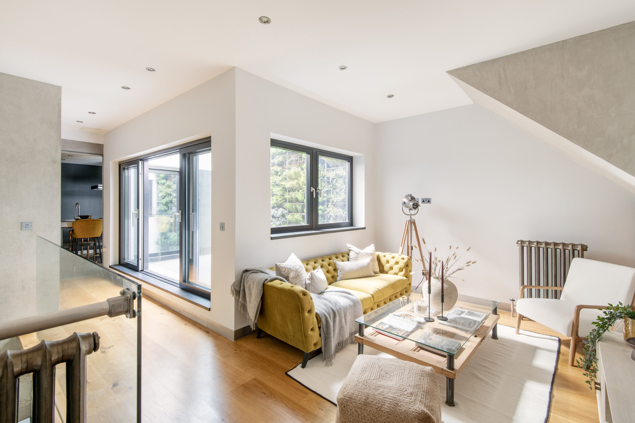 Bright luxury interior of a Notting Hill duplex apartment for sale