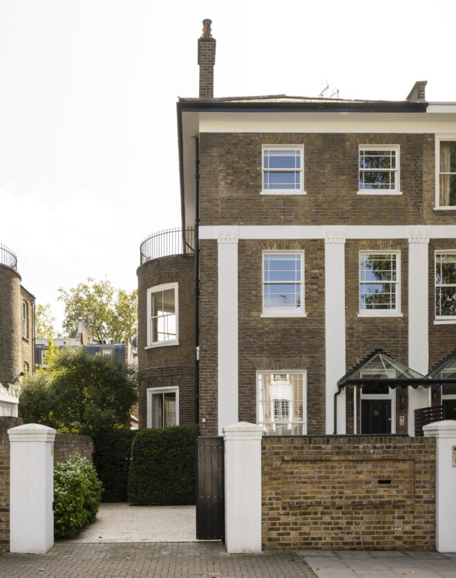 Traditional exterior of a Notting Hill house for sale