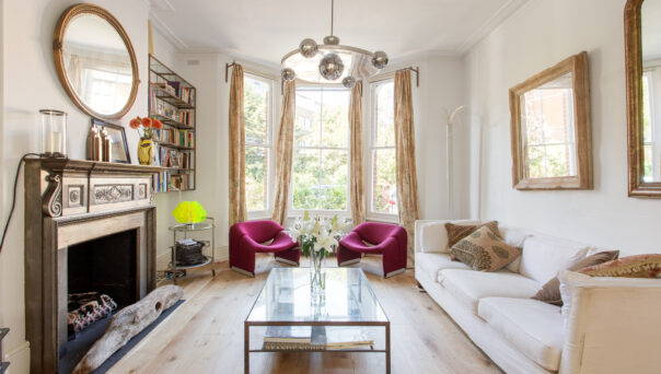 Luxurious period living room of a Notting Hill house for sale