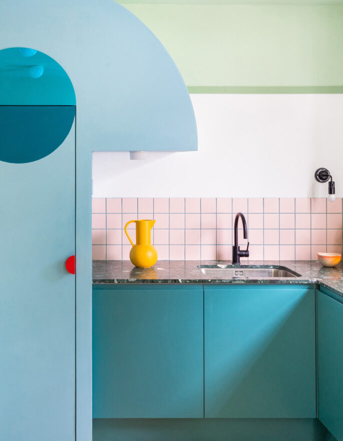 Blue kitchen by Office S&M - modern architecture and interior design studio in London