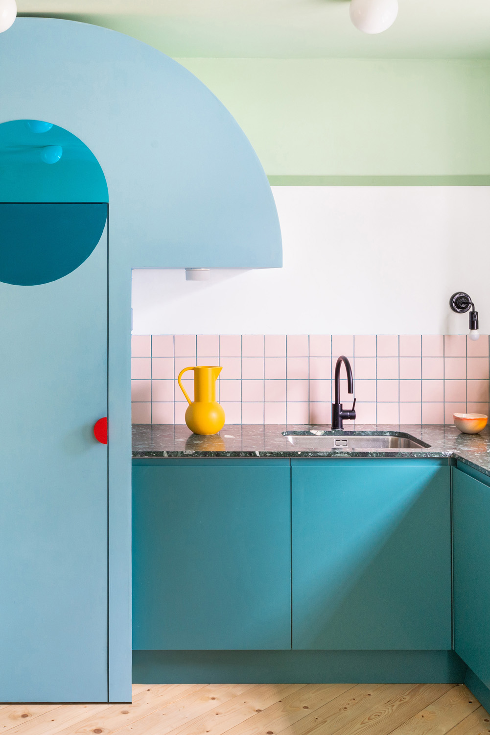 Blue kitchen by Office S&amp;M - modern architecture and interior design studio in London