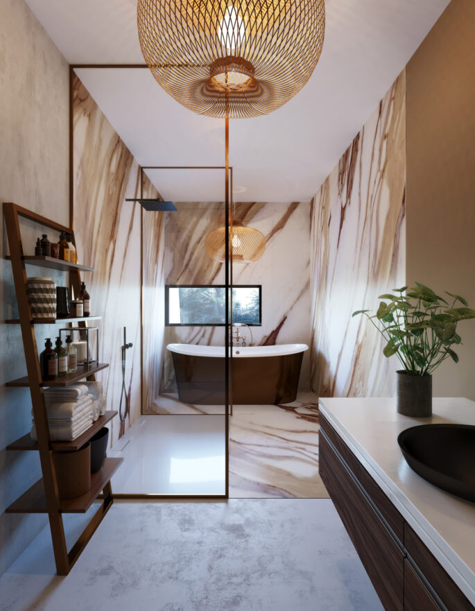 Bathroom at Villa Brise Talamanca, a luxury villa in Ibiza