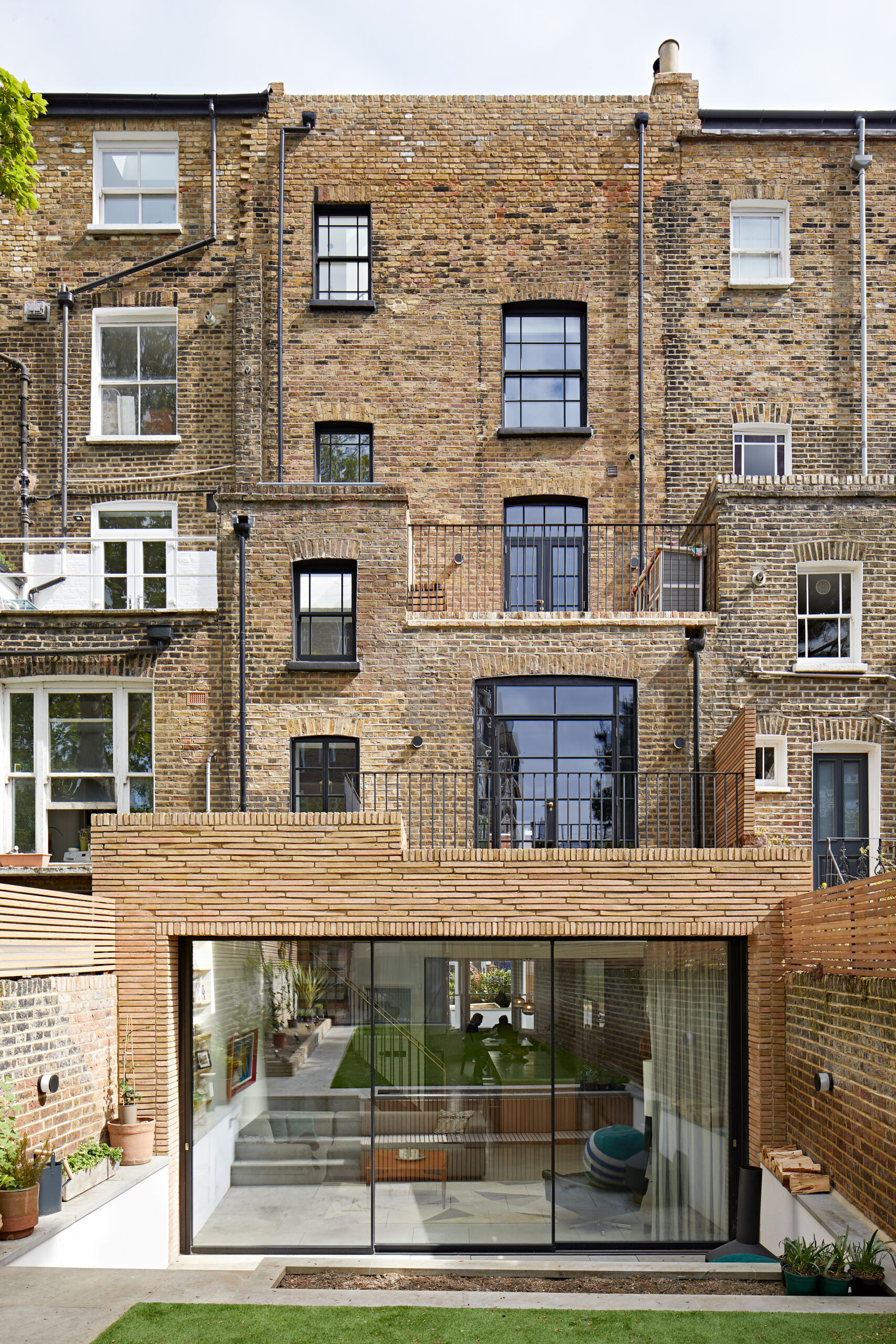 Portrait of rear of house by Paul Archer Design - luxury architecture studio in London