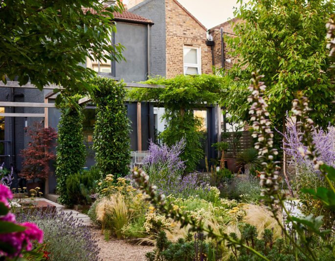 Landscaped garden in London by designer Adolfo Harrison