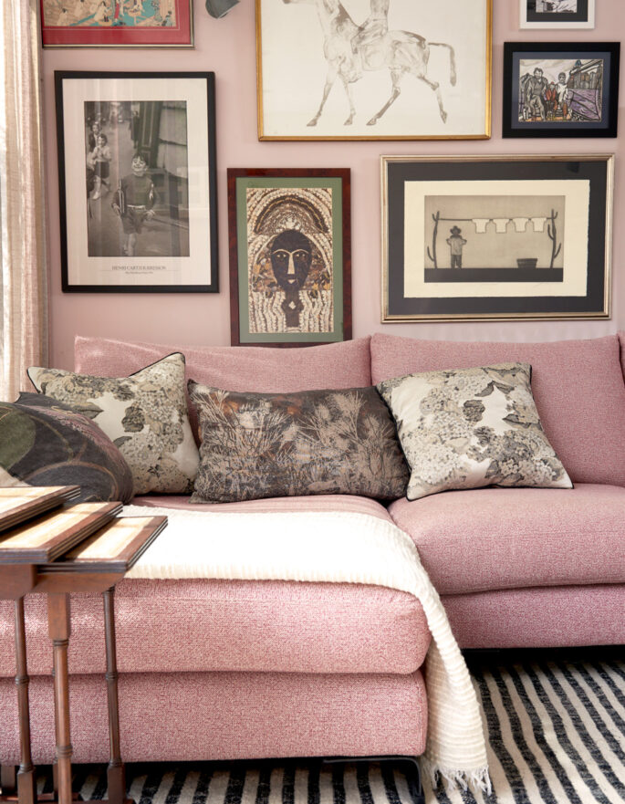 Pink sofa by Sascal - contemporary interior design studio in London