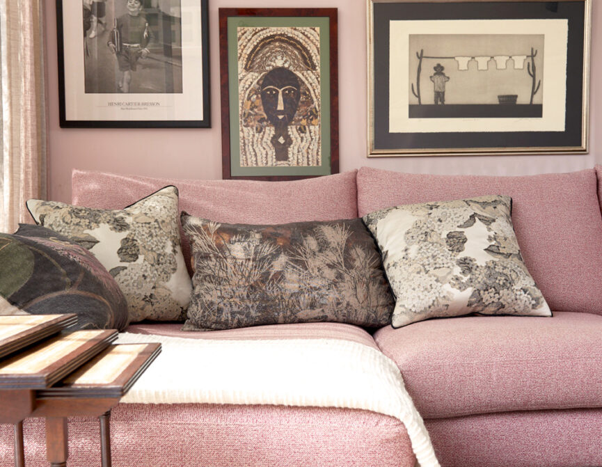 Pink sofa by Sascal - contemporary interior design studio in London