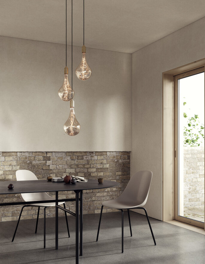 Lights over dining table by Tala