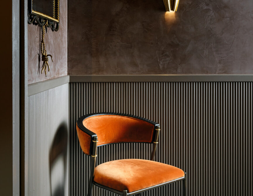Orange chair by Thurstan