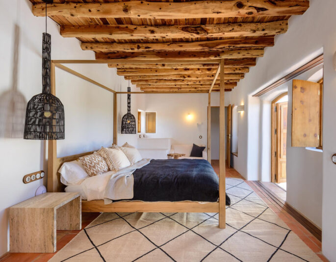 Bedroom of Villa Mariposa in Ibiza