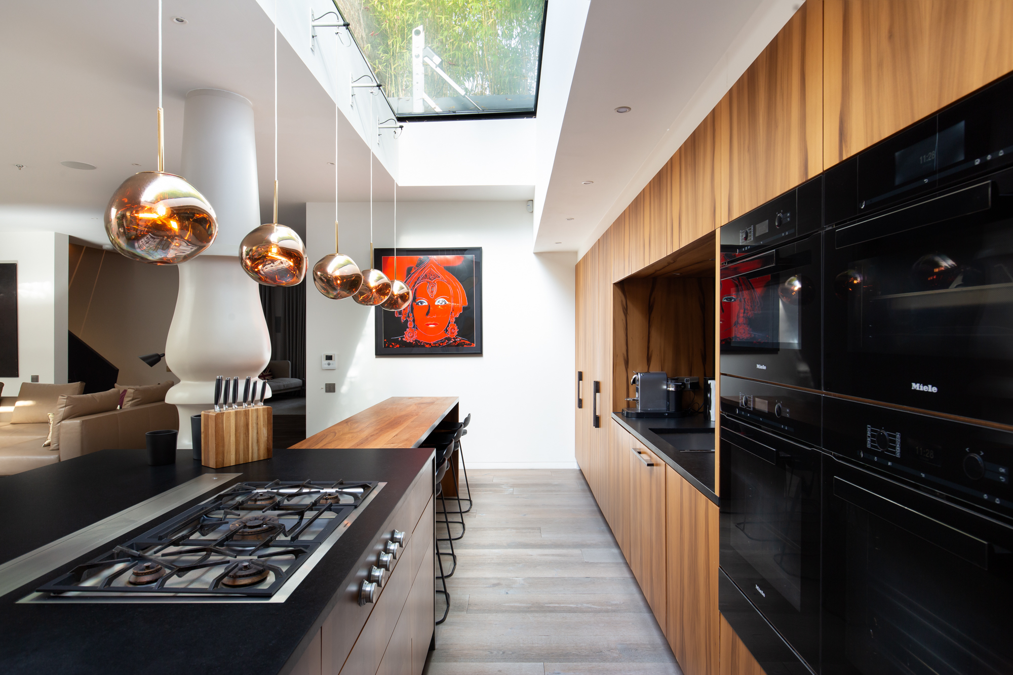 Westbourne Grove kitchen with Tom Dixon Chandeliers