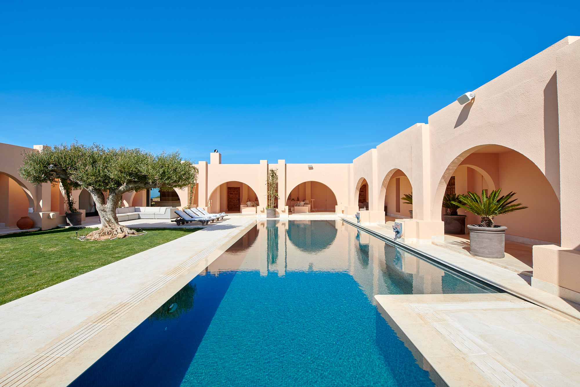 View of swimming pool at Moroccan Ibizan Villa - Domus Nova